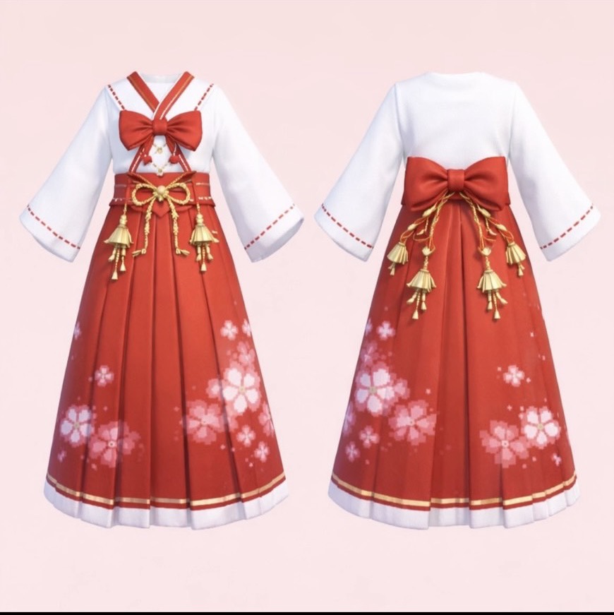 変換前のハートピア衣装画像